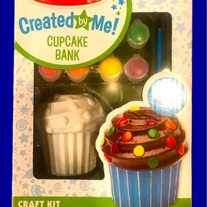 Sold in a set of two.Melissa and Doug cupcake bank craft kit